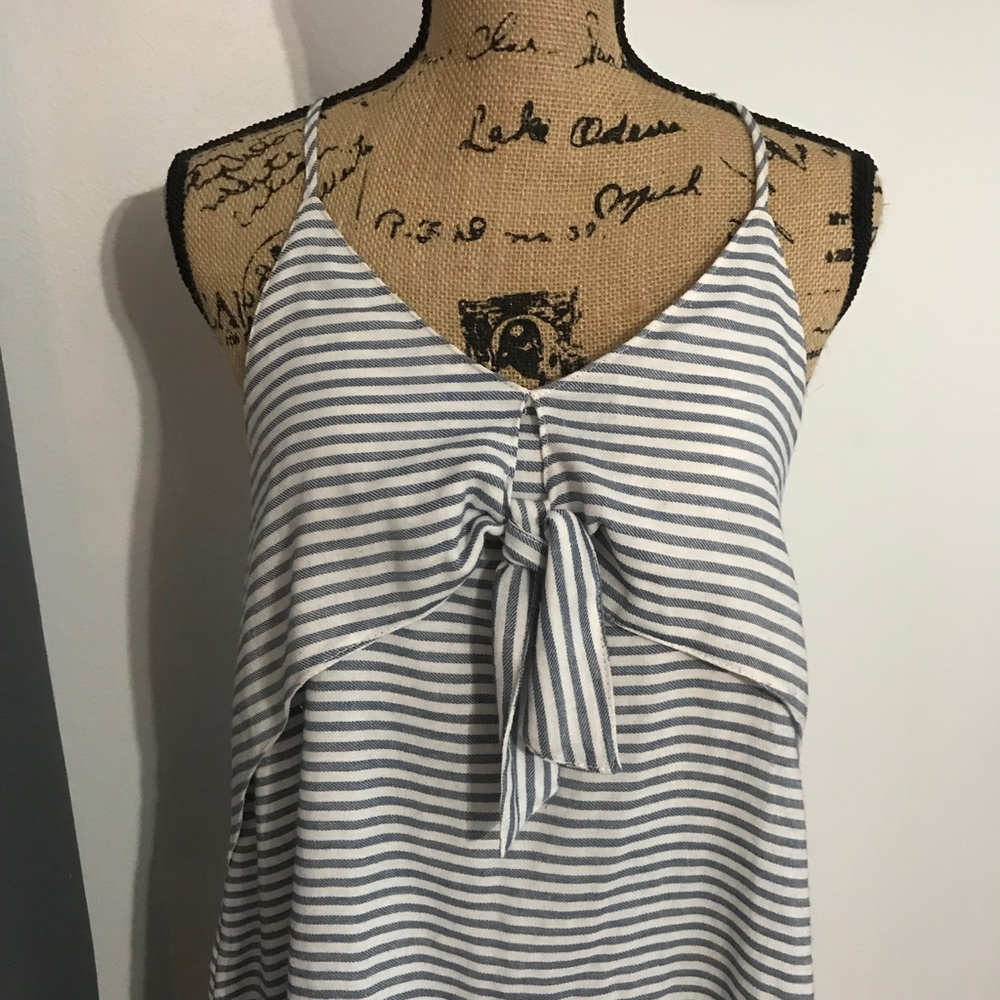 NWOT Light Blue & White Stripe Dress - Picture 2 of 4